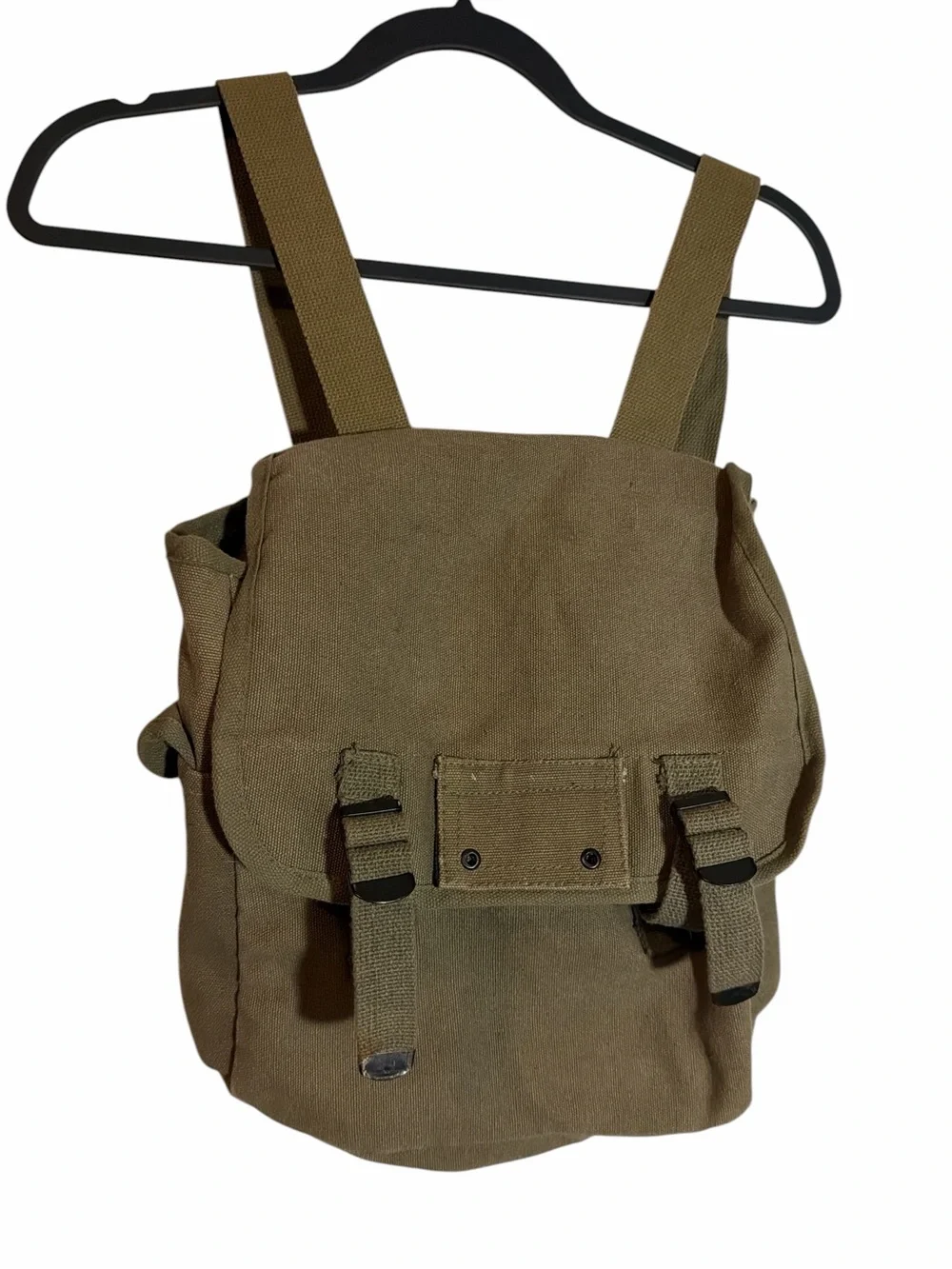 Vintage Military Backpack in Army Green